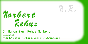 norbert rehus business card